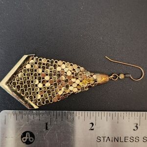 Elegant Gold Mesh Earrings